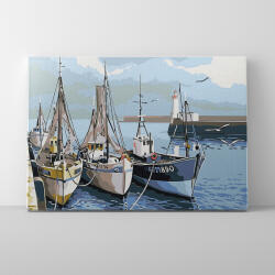 Makana Varázslatos kikötő - Számfestő készlet, kerettel (30x40 cm)