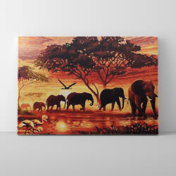 Makana Afrikai hangulat - Számfestő készlet, kerettel (40x50 cm)