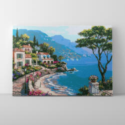 Makana Mediterrán öböl - Számfestő készlet, kerettel (50x65 cm)