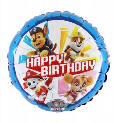 Grabo Fólia lufi Mancs Őrjárat kék kör, Happy Birthday 46 cm