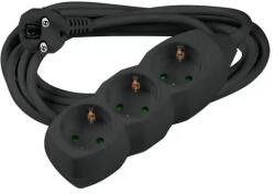 Technik Prelungitor 3 prize 5M, cablu 3x1.5mmp, negru, Technik MT3W5M1, 5-BK (EXTS-3S5M-BK-THK)