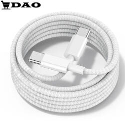 Dao Shop Cablu de incarcare / date DAO compatibil Apple TIP C - TIP C , fast-charge, alb, panzat (iphone.CC.alb)