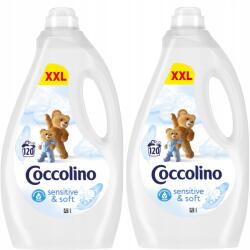 Coccolino folyadék szett Sensitive & Soft öblítéshez 2x3l 240 mosás (5903818585989)