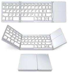 SpectrumPoint Tastatura pliabila SpectrumPoint®, Wireless, Bluetooth, Touchpad incorporat cu 2 click-uri, compatibila cu Windows, Android, iOS, Smart TV, Argintiu (SP-024)