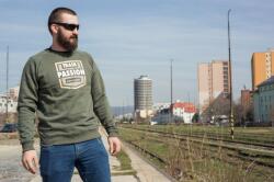 PENTAGON Pulóver HAWK TRAIN YOUR PASSION - sötétzöld (K09019-TP) Méret: L/Regular