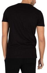 Alpha Industries Póló BASIC Foil Print - black/metalsilver (100501FP/530) Méret: S/Regular