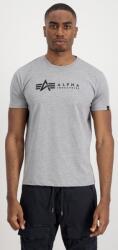 Alpha Industries Póló LABEL 2 Pack - grey. heat/rep. blue (118534/641) Méret: XXL/Regular