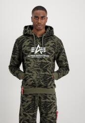 Alpha Industries Kapucnis pulóver Basic Hoody Camo - brushstroke green (178312C/634) Méret: L/Regular
