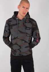 Alpha Industries Kapucnis pulóver Back Print Hoody - black camo (178318C/125) Méret: S/Regular