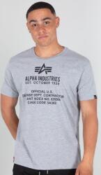 Alpha Industries Póló Fundamental T - szürke melír (118509/17) Méret: XXL/Regular