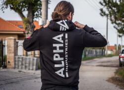 Alpha Industries Kapucnis pulóver Back Print Hoody - fekete (178318/03) Méret: L/Regular