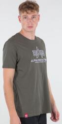 Alpha Industries Póló Alap T Hímzés - dark olive (118505/142) Méret: S/Regular
