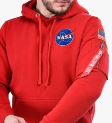 Alpha Industries Kapucnis pulóver Space Shuttle - speed red (178317/328) Méret: L/Regular