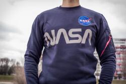 Alpha Industries Pulóver NASA Reflective Sweater - kék (178309/07) Méret: M/Regular
