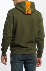 Alpha Industries Kapucnis pulóver Red Stripe Hoody - sötétzöld (178314/257) Méret: XXL/Regular