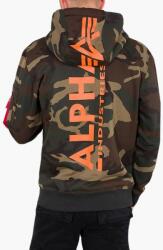 Alpha Industries Kapucnis pulóver Back Print Hoody - woodland camo 65 (178318C/408) Méret: M/Regular