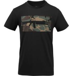 HELIKON Póló 16/203 Combo - black / US Woodland (TS-COM-CO-0103A) Méret: 3XL/Regular