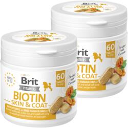 Brit Vitamins Biotină pentru îngrijirea pielii și a blănii 2x60 de comprimate