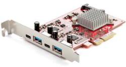 StarTech 4-Port USB PCIe Card - 10Gbps USB PCI Express Expansion Card w/ 2 Controllers - 2x USB-C & 2x USB-A ports (USB 3.2 Gen 2) (PEXUSB312A2C2V) (PEXUSB312A2C2V)