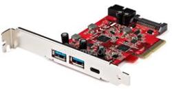 StarTech 5-Port USB PCIe Card - 10Gbps USB 3.2 Gen 2 PCIe Card w/ 1x USB-C & 2x USB-A - 1x 2 Port IDC (Internal 5Gbps USB Header Expansion) (PEXUSB312A1C1H) (PEXUSB312A1C1H)
