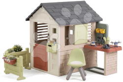 Smoby Căsuță cu atelier de lucru și gard Nature Playhouse Workshop Life Smoby extensibilă cu filtru UV de la 24 luni (SM810310-G) Casuta pentru copii