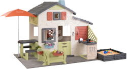 Smoby Căsuță Prietenilor cu grădină pe pardosea Friends House Life Smoby extensibilă cu filtru UV (SM810300-AM) Casuta pentru copii