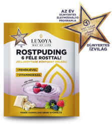 Luxoya Complex rostpuding fehérjével fehér csokoládé-erdei gyümölcs ízű 25 g - vitalnatural