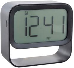 Amazon Norfiz dekoratív digitális óra, éjszakai lámpával, fekete, 9, 2x3, 7cm, szundi funkció, két ébresztő (14992)