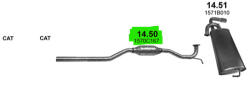 Polmostrow Polmo 14.50 kipufogó közép dob - Mitsubishi ASX 1.6 2010-2017 (P14_50)