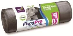 Luxia Saci menajeri Flexipro Silver cu snur Luxia, LDPE, 35 L, 15 buc/rola LUX-4122