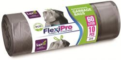 Luxia Saci menajeri Flexipro Silver cu snur Luxia, LDPE, 60 L, 10 buc/rola LUX-4123