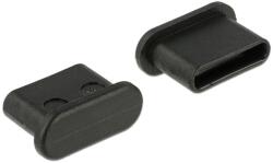Delock Porvédő USB Type-C kimenethez fogantyú nélkül 10 darab fekete