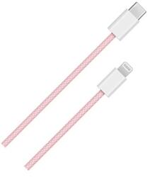 BlackBird Adatkábel USB-C to Lightning 1m, Rózsaszín (Szőtt Anyag) (BH1589)