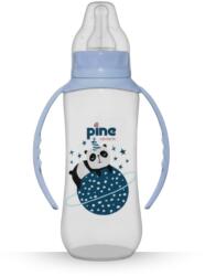 Pine Natura klasszikus cumisüveg fogantyúval 6-18 hó kék 270 ml