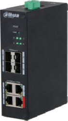 Dahua 8-port Hardened Managed Switch With 4-port Poe > Comes With 4 × 10/100 Mbps Poe Ports And 4 × Sfp 1000 Mbps Uplink Ports > Meets The Requir (1000048836)