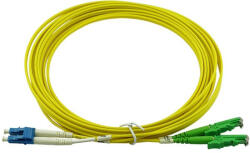 Conneu E2000-APC-LC-UPC дуплексна пач корда, сингълмод OS2, 3 мм. , жълта, Conneu (25 м) (CNFJ-E2ALCOS2DYE3mm-25)