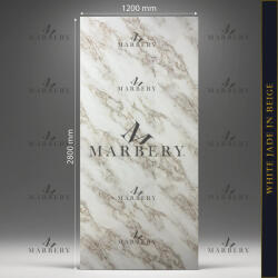  Falpanel, márvány mintával, PVC, 240x120 cm - White Jade in Beige - 280x120 cm (MR-50181)