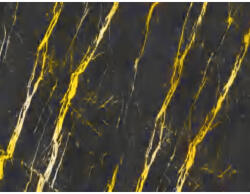 Falpanel, márvány mintával, végteleníthető, bambuszrost, 280x122 cm - Midnight Gold - 280x122 cm (MR-55131)