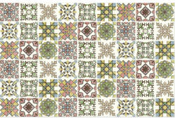  Öntapadós fólia, vintage mintával, 0.6 x 10 m - Zöld - Zöld (MR-52110)