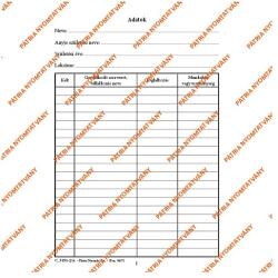  C. 3151-2/A Formular de 8 foi "Declarație de sănătate și date de testare (C.3151-2/A)