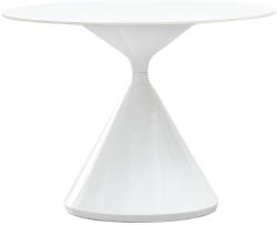  Étkezőasztal, világos márvány/fehér, átmérő 100 cm, VALER TYP 2