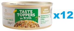 Applaws Dog Taste Toppers Csirkemell, sütőtök, borsó húslevesben 12x156 g
