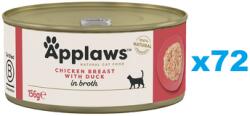 Applaws Cat Csirkemell kacsával húslevesben 72x156g