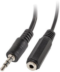 Lanberg Аудио адаптер LANBERG, Stereo Mini Jack 3.5mm (M) към 2x Stereo Mini Jack 3.5mm (F), 0.1m, черен - AD-0024-BK (AD-0024-BK)