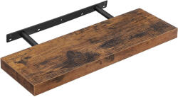 Brius Raft de perete suspendat plutitor, MDF, sistem montare inclus, 60x20x4cm, vintage maro (EZ-LWS26BX) Raft