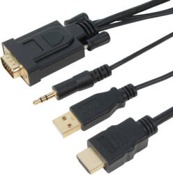 VCOM Кабел VCom HDMI M / VGA M - CG598A-1.8m (CG598A-1.8m)
