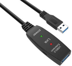 VCOM Кабел VCom удължение USB 3.0 AM / AF Active Extension Cable 5M Black - CU827A-5.0m (CU827A-5.0m)