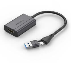 Vention Преходник Vention, USB-C/A към HDMI, 1080p@60Hz - ACYHB (ACYHB)