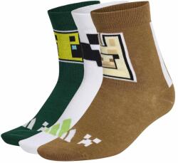 adidas Șosete pentru copii Mine Youth 3 Pack Socks Carb/Brown Desert/Collegiate Green KXXL