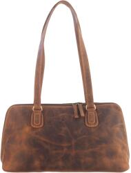 Greenburry Geanta umar dama piele naturala maro antichizat 37 x 21 x 11 cm, Vintage, Greenburry